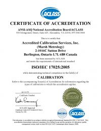 ANAB 17025:2017 Accredited Metrology Services